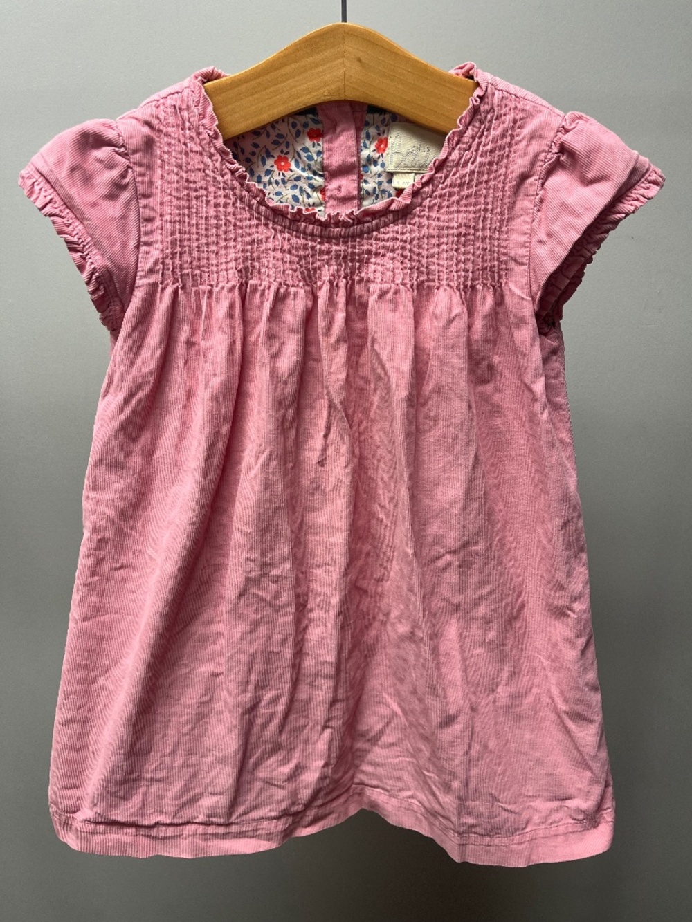 Boden Girls Dress | Mini Boden | 5-6 Years | Pink Short Sleeve Dress | Baby Cord